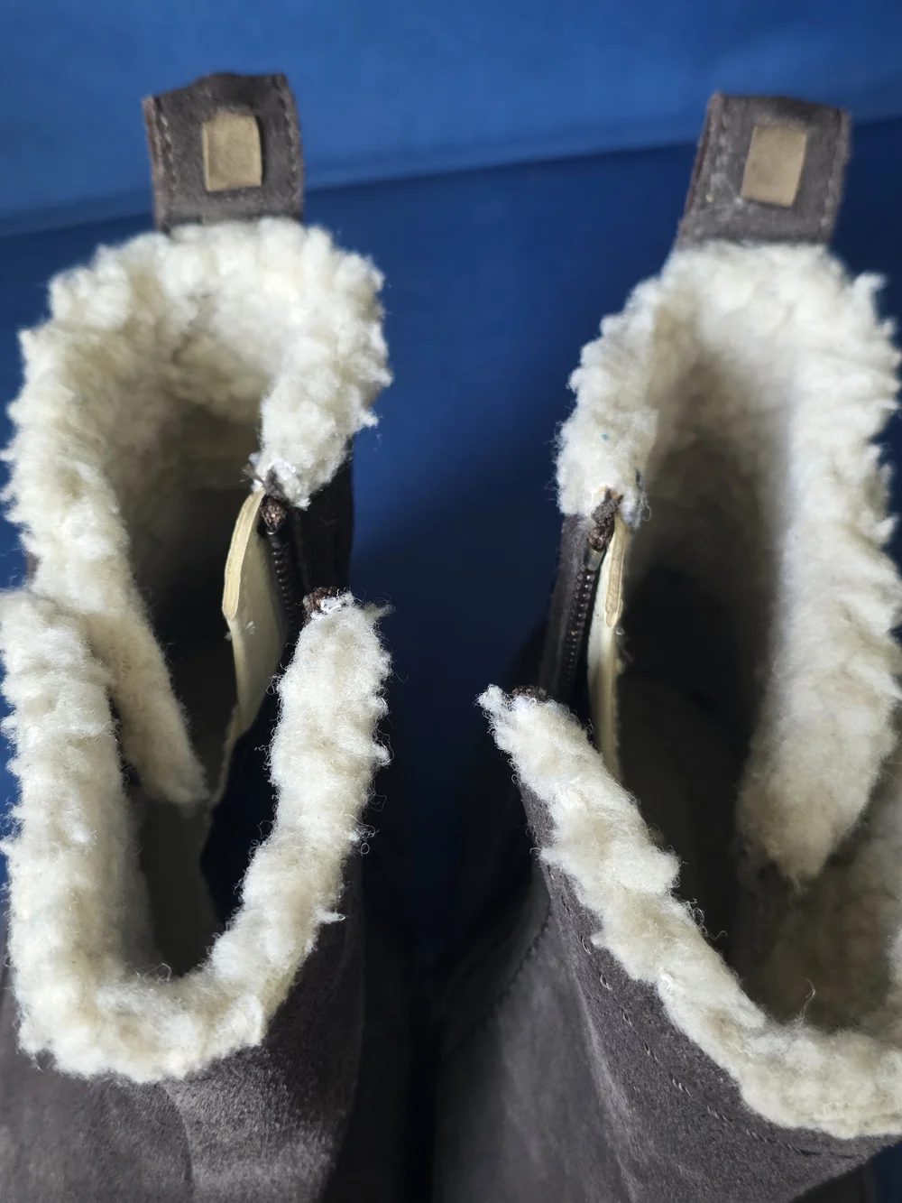 Timberland Suede Shearling Ankle Boots Women’s 7 Gray Fleece Lined